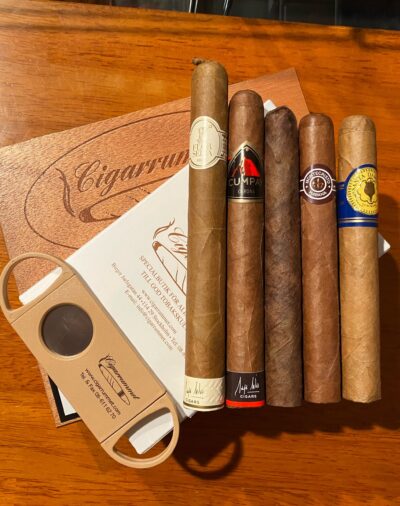 Cigarrummets Klassiska Baspaket - 5 cigarrer och 1 giljotin