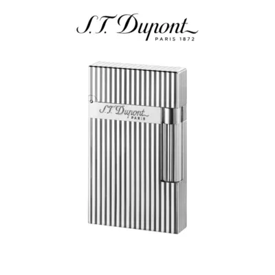 S.T. Dupont L2 Vertikala linjer Silverpläterad