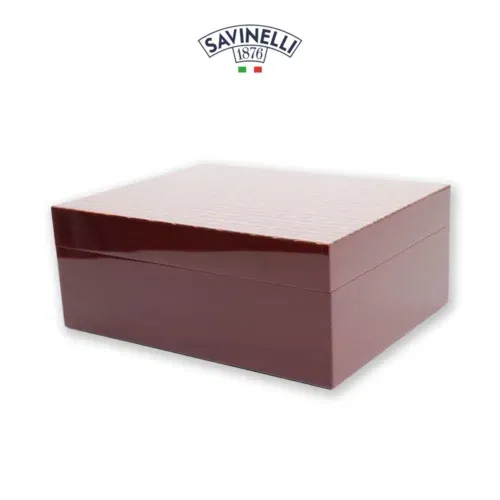 Savinelli Humidor Geometric Burgundy