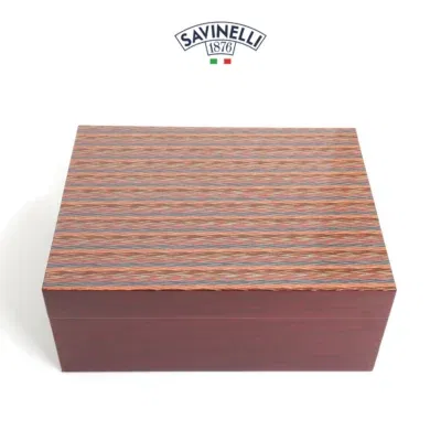 Savinelli Humidor Geometric Burgundy