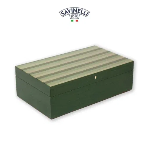 Savinelli Humidor Green Horizontal Lines