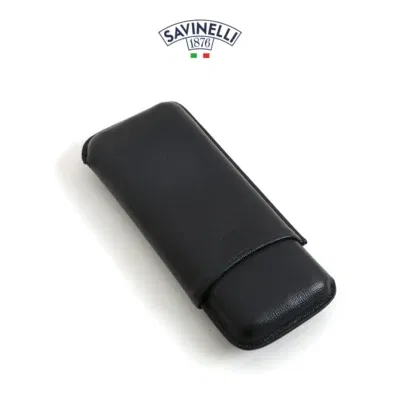 Savinelli läderfodral för 3 cigarrer