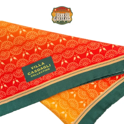 Villa Casdagli Collection Peacock Silkesnäsduk
