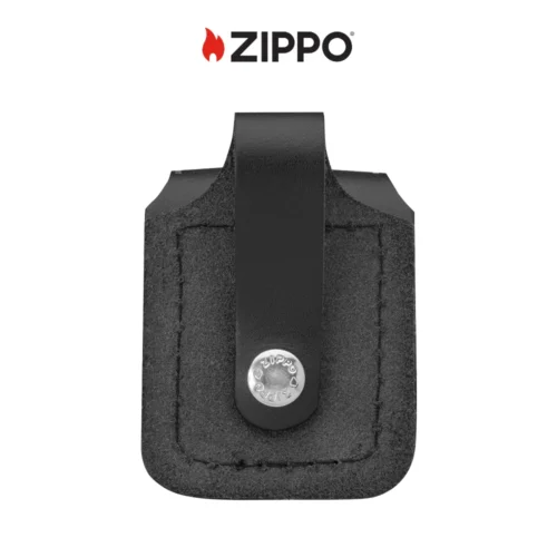 Zippo fodral i svart skinn