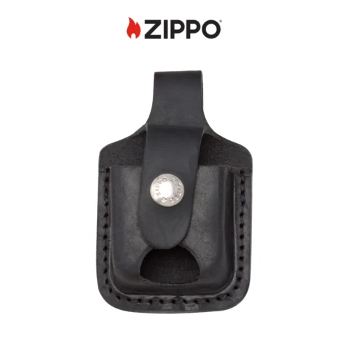 Zippo fodral i svart skinn